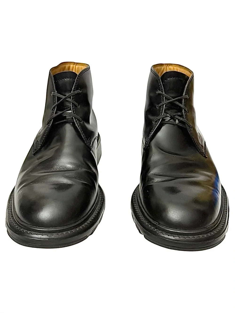 Tod’s Black Leather Chukka Desert Ankle Boots Men’s Size 8.5M